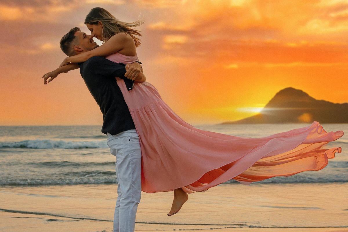 Happy travellers on holiday